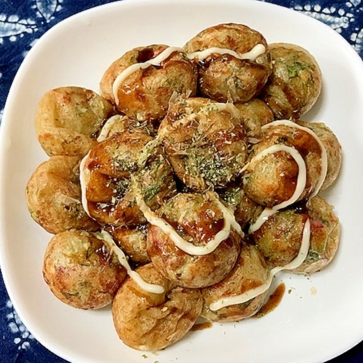 たこ焼き器で作る　一口お好み焼き